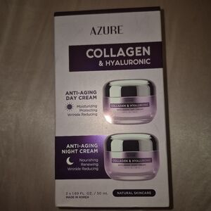 Collagen & Hyaluronic Anti-Aging Day and Night Cream Set - Made In Korea